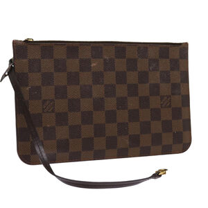 LOUIS VUITTON Damier Ebene Neverfull MM Pouch Accessory Pouch LV Auth 63478